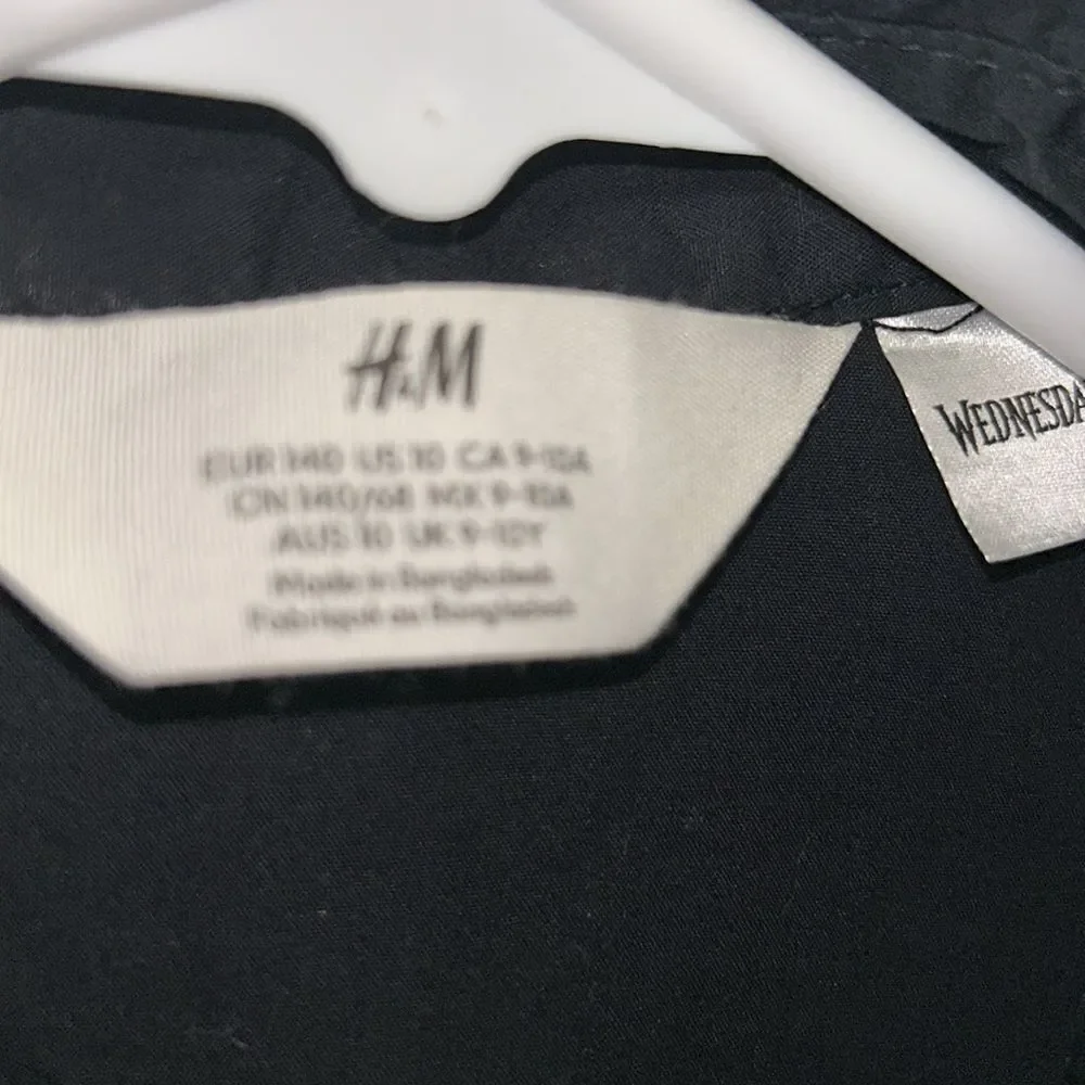 H&M Girls Black & White Button Down Shirt(Size 9-10yrs)